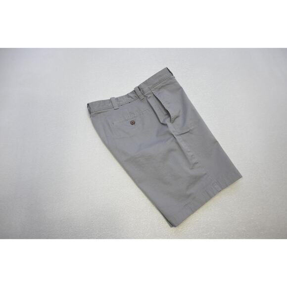 J Crew Stretch Khaki Chino Shorts Gray Flat 9" INS Casual Prep Mens Size 34 - Picture 1 of 6